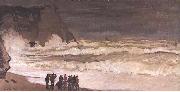 Claude Monet Stormy sea at Etretat USA oil painting artist